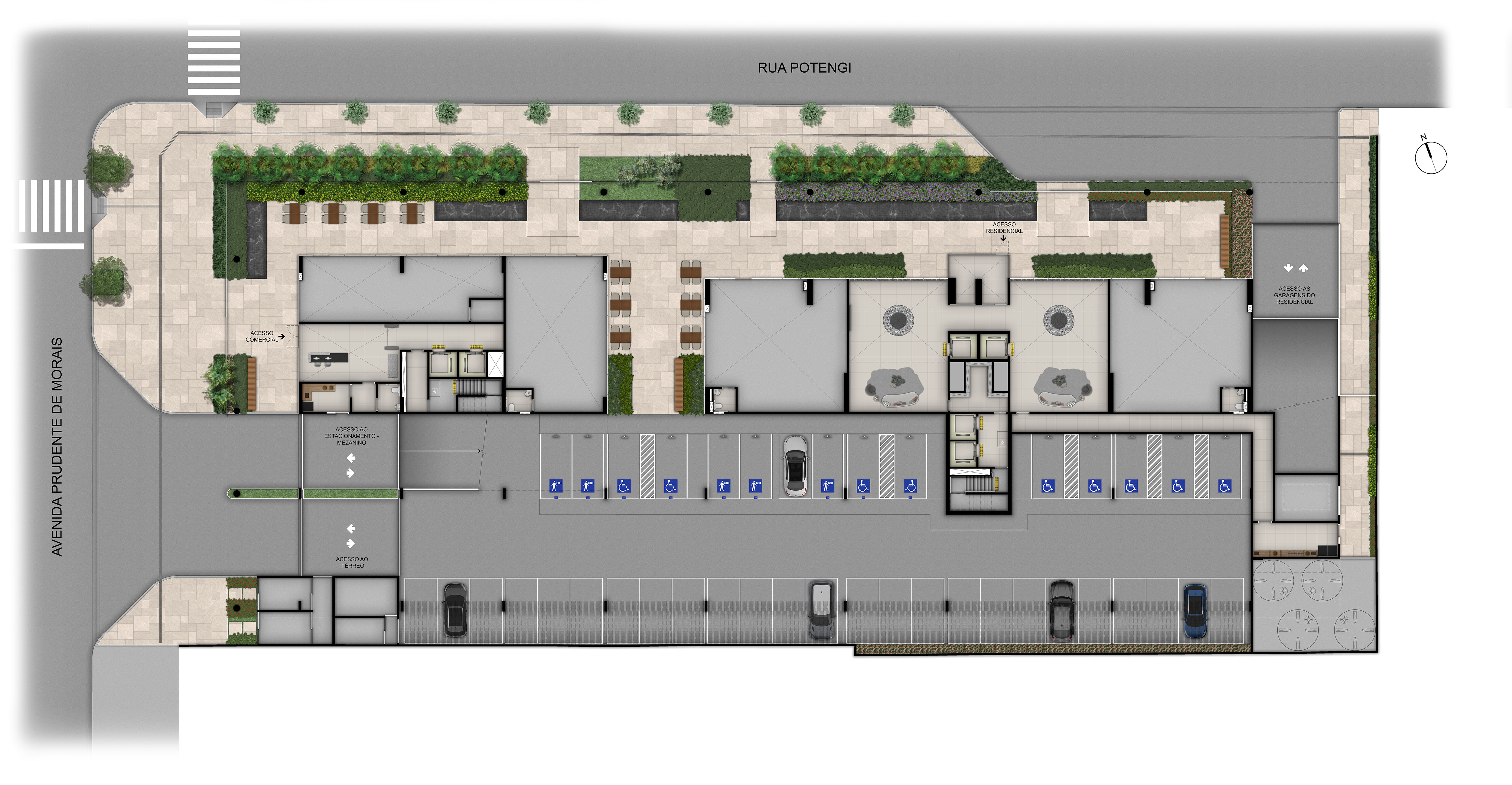 Planta da implantação do térreo